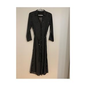 Black and white strip kamono/long blouses